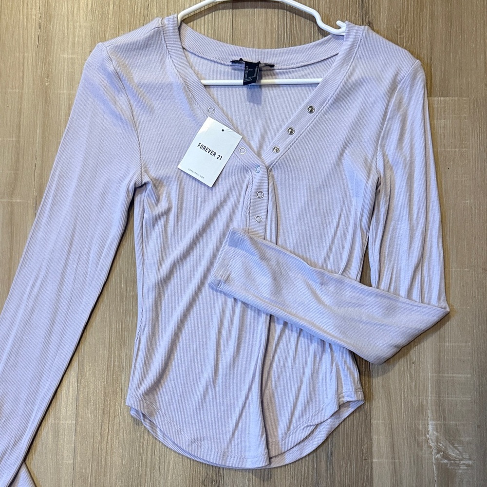 Forever 21 Women's Light Purple Long Sleeve